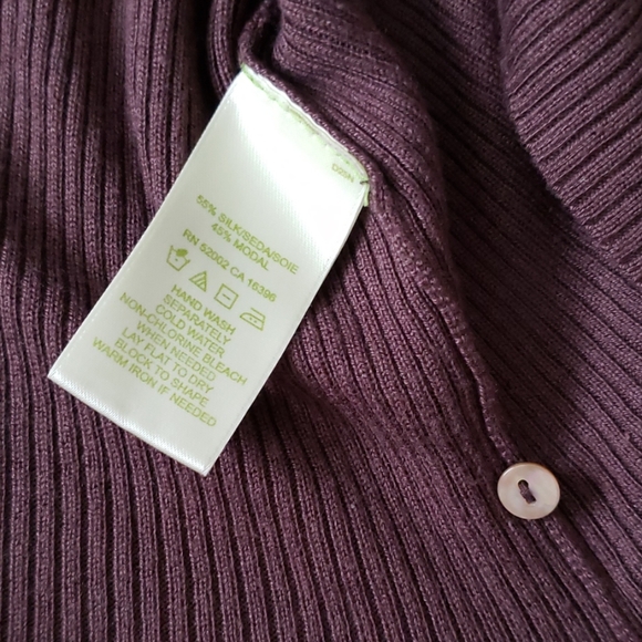 Sigrid Olsen Light weight Brown Button up cardigan - Picture 8 of 8